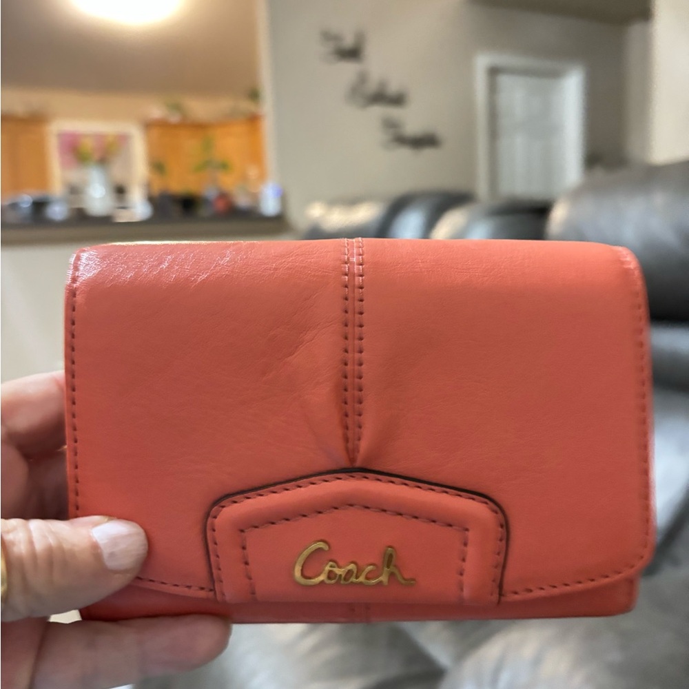 Coach Coral Leather Wallet